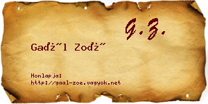 Gaál Zoé névjegykártya